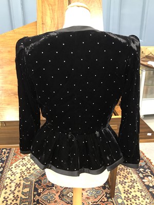 Lot 145 - Clothing - Saint Laurent black velvet jacket...
