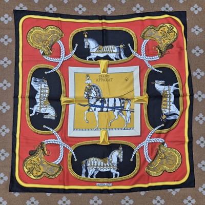 Lot 147 - Hermes- a silk scarf, Grand Apparat.