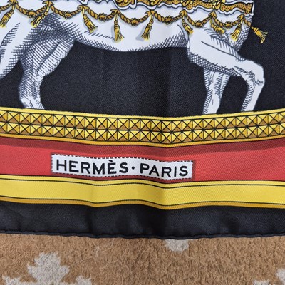 Lot 147 - Hermes- a silk scarf, Grand Apparat.
