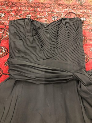 Lot 149 - Clothing - A Jaeger strapless silk black...