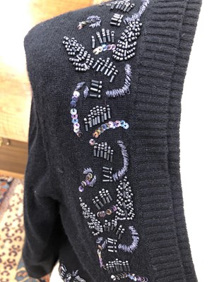 Lot 131 - Clothing - All Night Debut black beaded...