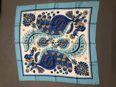 Lot 137 - Scarves- to include vintage Hermes signed J.A...