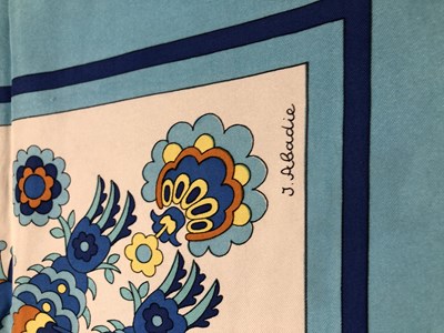 Lot 137 - Scarves- to include vintage Hermes signed J.A...