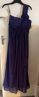 Lot 107 - A Sexyher long purple dress, size 12 Proceeds...