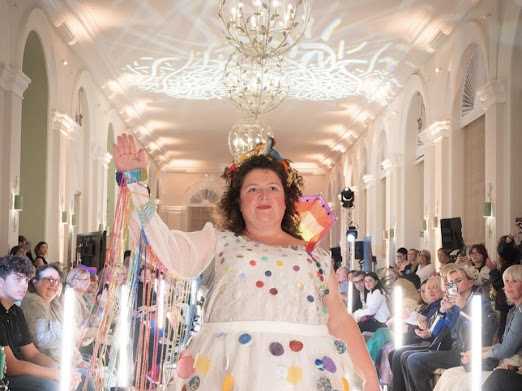 Lot 113 - Formal gown upcycled from an old wedding dress...