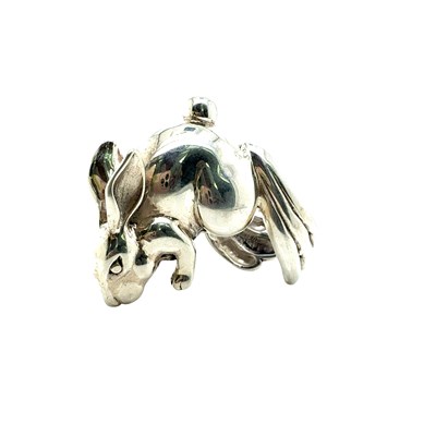 Lot 73 - An unusual, whimsical rabbit-form ring, well...