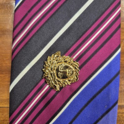 Lot 141 - Versace silk scarf belt with Medusa buttons.
