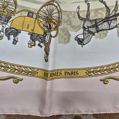 Lot 142 - Hermès - La Promenade de Longchamps silk scarf.