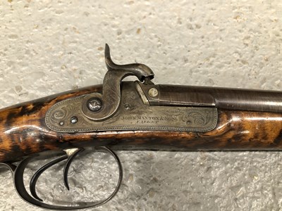 Lot 191 - A 19th-century double-barreled percussion...