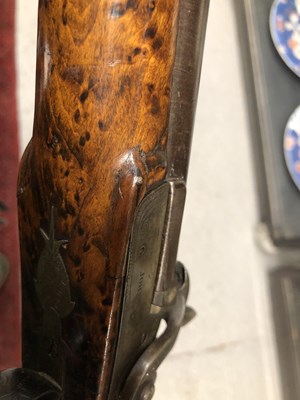 Lot 191 - A 19th-century double-barreled percussion...