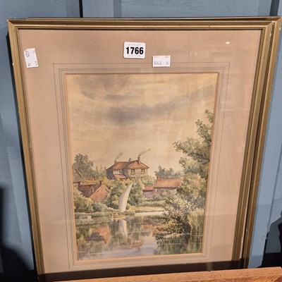 Lot 1766 - A pair of early 20th century watercolours.