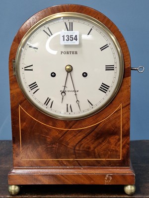 Lot 1354 - A 19th century mahogany round arch cased twin...