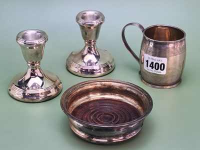 Lot 1400 - A George III silver christening mug, London...