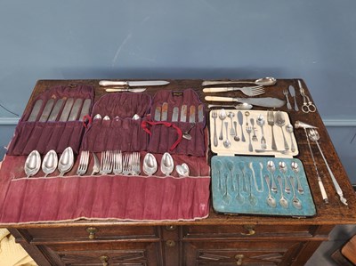 Lot 1403 - A Werner of Bamburg electroplate part cutlery...