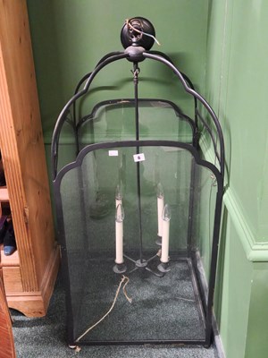 Lot 6 - A large wrought iron chandelier