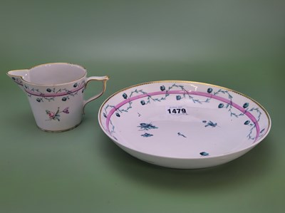 Lot 1479 - A Derby porcelain circular deep dish painted...