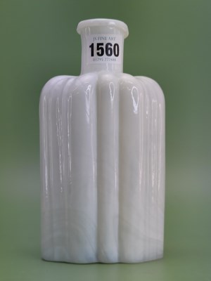 Lot 1560 - An 18th century milk glass flask, possibly...