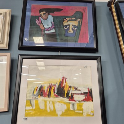 Lot 192 - Two abstract paintings