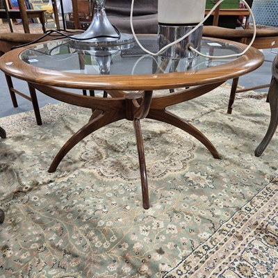 Lot 329 - A mid century retro coffee table. H 45 D 90cm