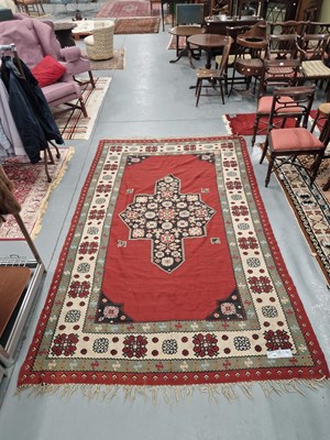 Lot 1166 - An old Bessarabian Kelim Rug 295cm x 184cm
