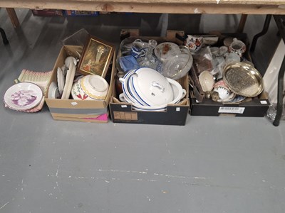 Lot 901 - A table lamp, a pottery asparagus tray, two...