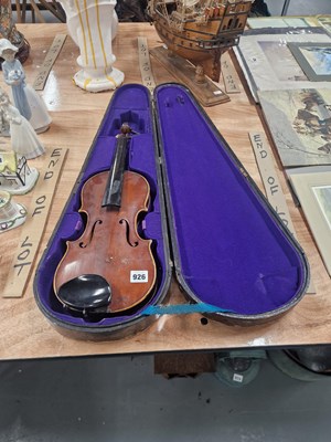 Lot 926 - A cased Czech Stradivarius style violin