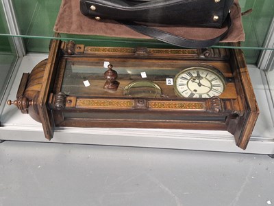 Lot 974 - A Vienna regulator, the clock dial between...