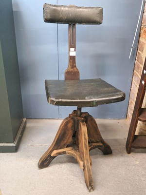 Lot 1318A - A draughtsman's chair attributed to Glenister...