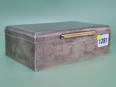 Lot 1281 - An engine turned silver double cigarette box,...