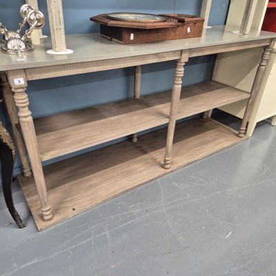 Lot 3 - A contemporary lined hardwood 3-tier side...