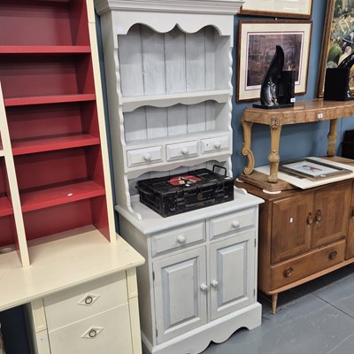 Lot 12 - A painted pine small dresser H 198 W 78 D 41cm