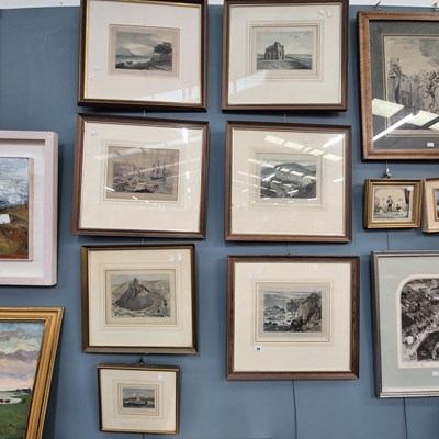 Lot 39 - A group of antique decorative framed engravings