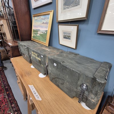 Lot 40 - A vintage military rocket launcher protective...