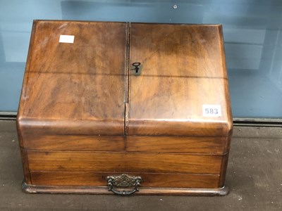 Lot 583 - A late Victorian mahogany stationery box