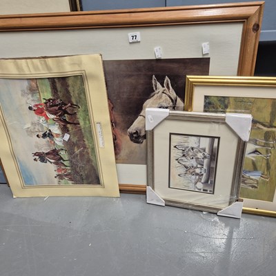 Lot 77 - A group of four various hunting prints
