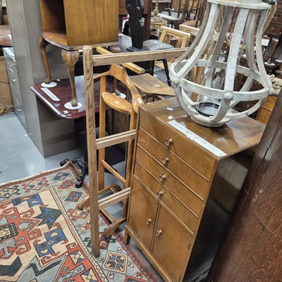 Lot 116 - A vintage pub table, a retro chest of drawers,...