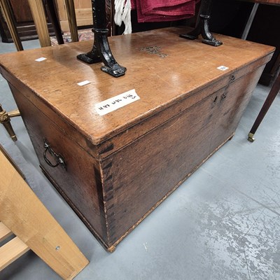 Lot 204 - An early Victorian blanket box H 47cm W 86cm D...