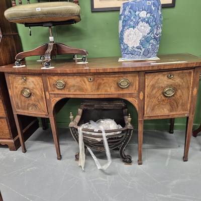 Lot 268 - A George III mahogany and inlaid large...