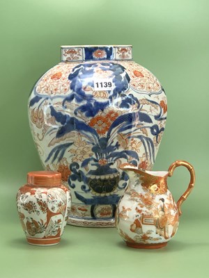 Lot 1139 - An 18th century Japanese Imari jar of...