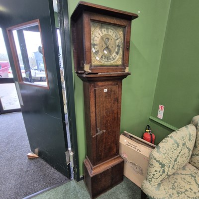 Lot 441 - A Georgian oak cased eight-day longcase clock...