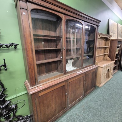Lot 455 - A Victorian mahogany library bookcase with...