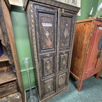 Lot 460 - An eastern hardwood two door hall cabinet H...