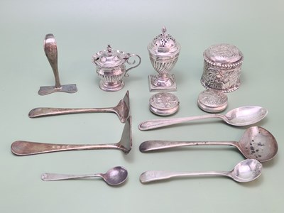Lot 1196 - Hallmarked and continental silver to include...