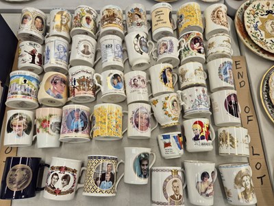 Lot 522 - Royal commemorative mugs to include for two...