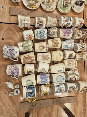 Lot 528 - Doulton and other royal commemorative beakers...