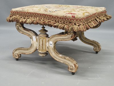 Lot 1334 - A 19th century Irish parcel gilt cream painted...