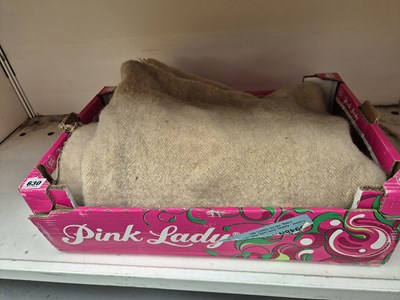 Lot 630 - A cream coloured wool blanket or rug