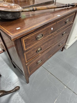 Lot 151 - An Edwardian mahogany and inlaid chest of...