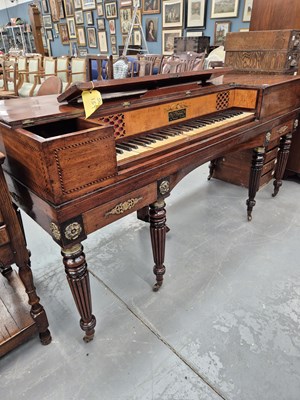 Lot 290 - A Regency period mahogany square piano,...