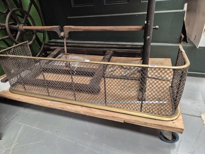 Lot 326 - A Victorian fire guard. W 122 D 37 H 32 cm